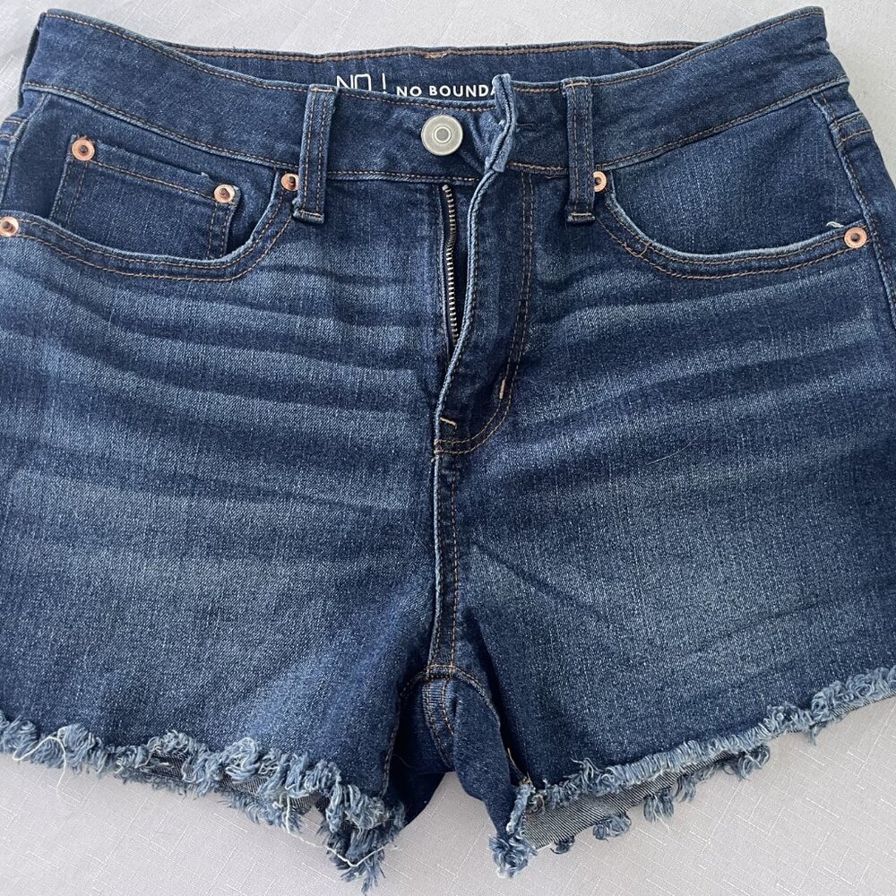 No Boundaries Girls Denim Blue Jean Shorts Juniors Size 9, Excellent Cond.
